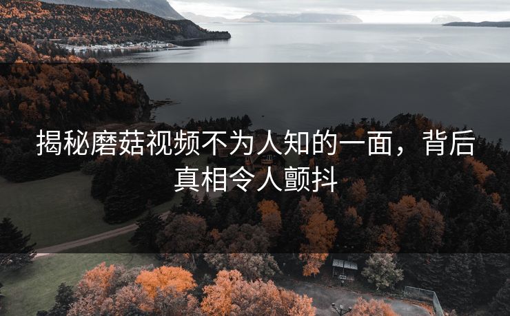 揭秘磨菇视频不为人知的一面，背后真相令人颤抖