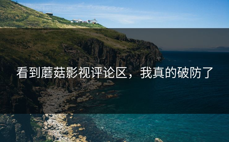 看到蘑菇影视评论区，我真的破防了