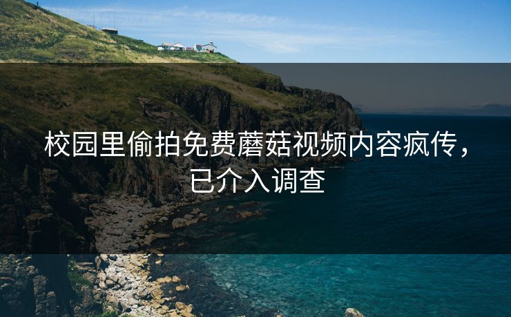 校园里偷拍免费蘑菇视频内容疯传，已介入调查