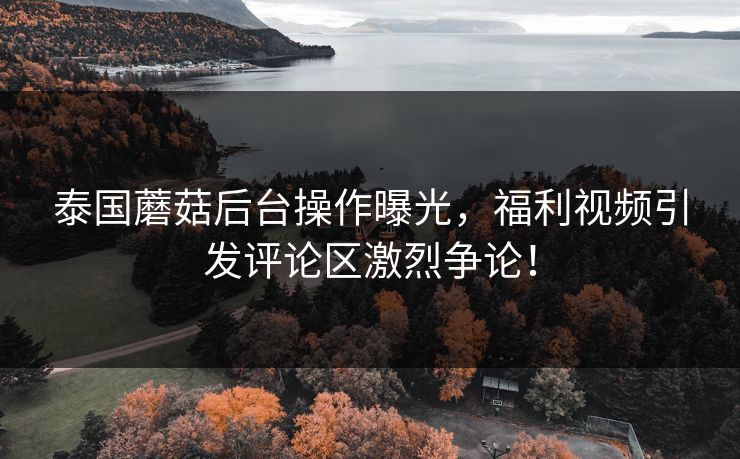 泰国蘑菇后台操作曝光，福利视频引发评论区激烈争论！
