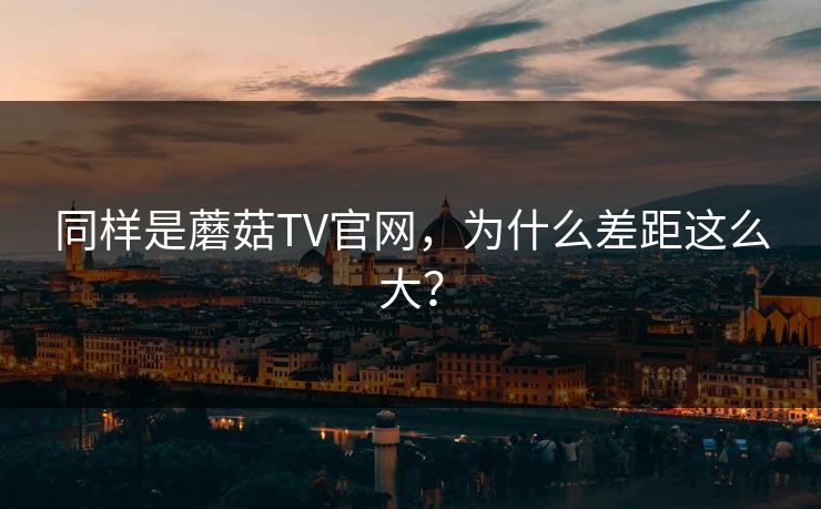 同样是蘑菇TV官网，为什么差距这么大？