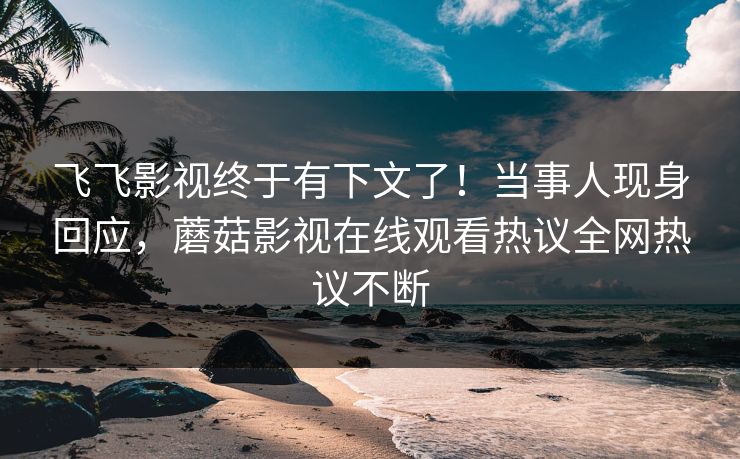 飞飞影视终于有下文了！当事人现身回应，蘑菇影视在线观看热议全网热议不断