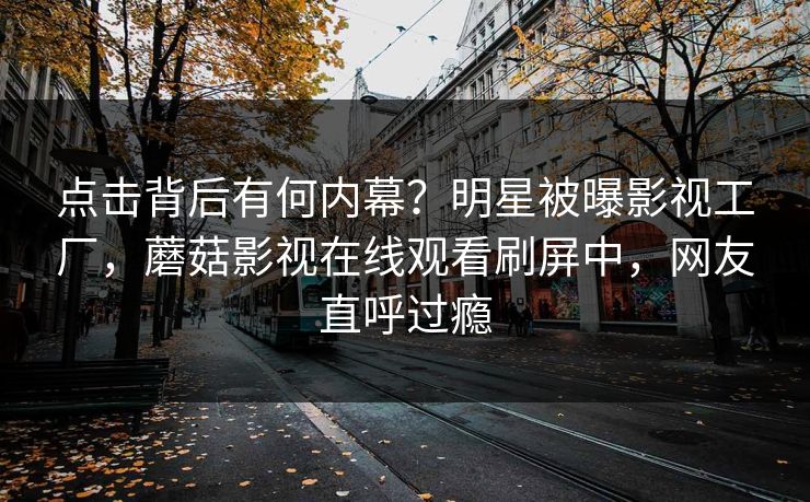 点击背后有何内幕？明星被曝影视工厂，蘑菇影视在线观看刷屏中，网友直呼过瘾