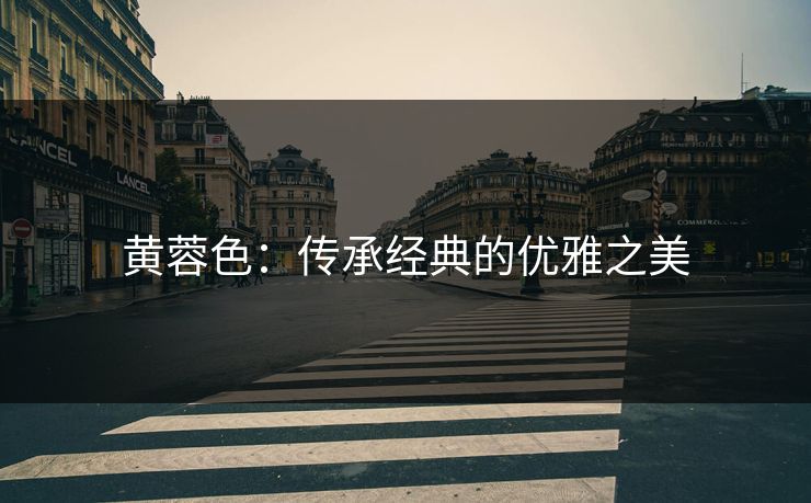 黄蓉色：传承经典的优雅之美
